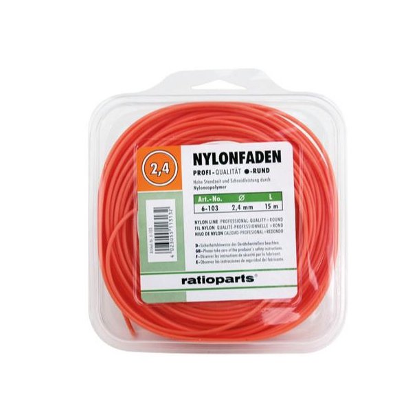 NYLON SNRE  15 M X 2,4 MM   RUND