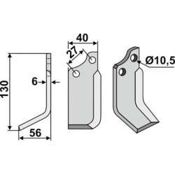 FRSERKNIV H.   B.C.S.   130 x 6 x 40 MM