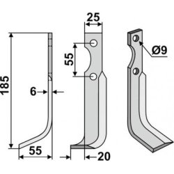 FRSERKNIV V.    B.C.S.  185 x 6 x 25 MM
