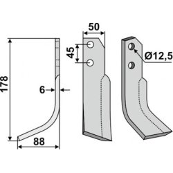 FRSERKNIV H   CARRARO   178 x 6 x 50 mm