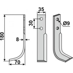FRSERKNIV V  GOLDONI   180 x 8 x 35 mm