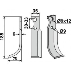 FRSERKNIV V  GOLDONI  185 x 6 x 35 mm
