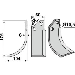 FRSERKNIV V  GOLDONI  176 x 6 x 60 mm