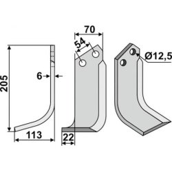 FRSERKNIV V  GOLDONI   205 x 6 x 70 mm