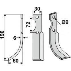 FRSERKNIV V HAKO. 190 x 60 mm