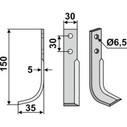 FRSERKNIV V HOLDER. 150 x 35 mm