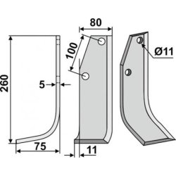FRSERKNIV H HOLDER. 260 x 75 mm