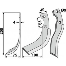 FRSERKNIV V. ISEKI. 200 x 4 x 40 mm
