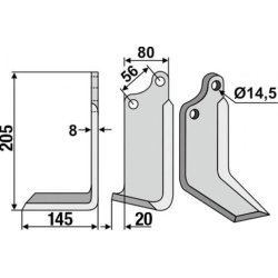 FRSERKNIV V MASCHIO. 215 x 8 x 80 mm