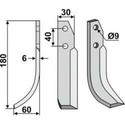 FRSERKNIV H NIBBI. 180 x 6 x 30 mm