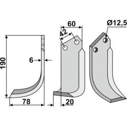 FRSERKNIV H NIBBI. 190 x 6 x 60 mm