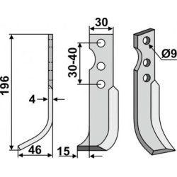 FRSERKNIV V SOLO. 196 x 4 x 30 mm