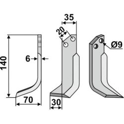 FRSERKNIV V GRILLO. 140 x 6 x 35 mm