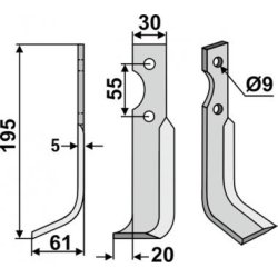 FRSERKNIV H GRILLO. 195 x 6 x 30 mm
