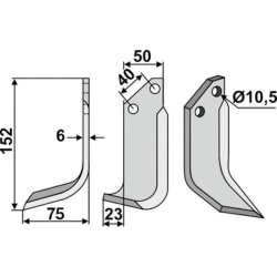 FRSERKNIV V GRILLO. 152 x 6 x 50 mm