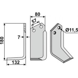 FRSERKNIV V HOWARD. 180 x 7 x 80 MM    ORG. 624400 M. FL. 