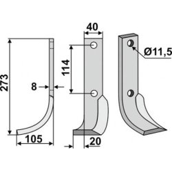 FRSERKNIV V HOWARD. 273 x 8 x 40 MM