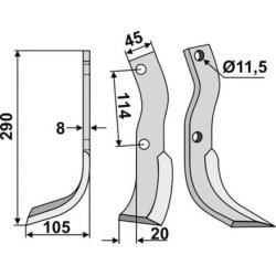 FRSERKNIV H HOWARD. 290 x 8 x 45 MM