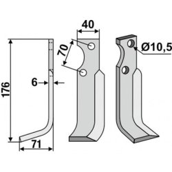 FRSERKNIV V  GOLDONI  185 x 6 x 40 mm