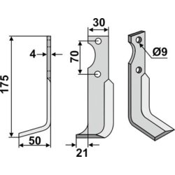 FRSERKNIV V. AGRIA. 175 x 4 x 30 mm