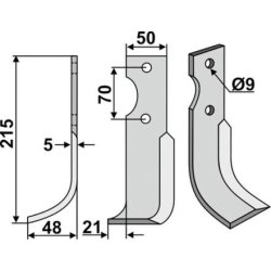 FRSERKNIV H. AGRIA. 215 x 5 x 50 mm