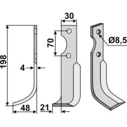 FRSERKNIV V. AGRIA. 198 x 4 x 30 mm