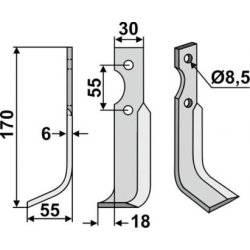 FRSERKNIV H.   B.C.S.   170 x 6 x 30 MM
