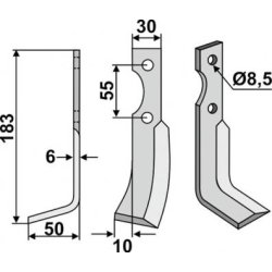 FRSERKNIV V   CARRARO SPA.   183 x 6 x 30 mm