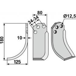 FRSERKNIV H   CARRARO SPA.   180 x 10 x 80 mm