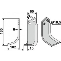 FRSERKNIV V  GOLDONI  165 x 6 x 60 mm