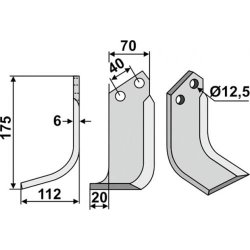 FRSERKNIV V  GOLDONI  175 x 6 x 70 mm