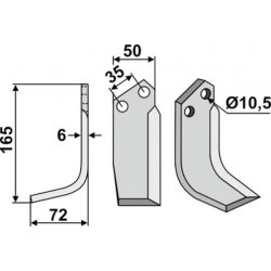 FRSERKNIV V NIBBI. 165 x 6 x 50 MM