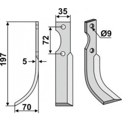FRSERKNIV V NIBBI. 197 x 5 x 35 mm