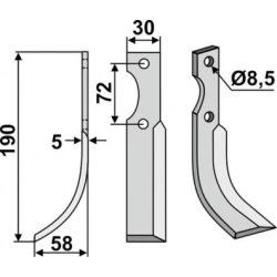 FRSERKNIV V NIBBI. 190 x 5 x 30 MM