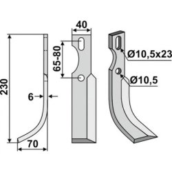 FRSERKNIV H UNIVERSAL. 230 x 6 x 40 mm