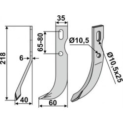FRSERKNIV H UNIVERSAL. 218 x 6 x 35 mm