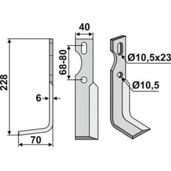 FRSERKNIV H UNIVERSAL. 228 x 6 x 40 mm