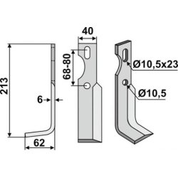 FRSERKNIV V UNIVERSAL. 213 x 6 x 40 mm  ER I RESTORDRE