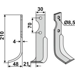 FRSERKNIV V. AGRIA. 210 x 4 x 30 mm