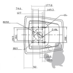 S�DE FOR HAVETRAKTOR  MELLEM H�J MODEL (273 MM)    FARVE: SORT  